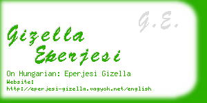 gizella eperjesi business card